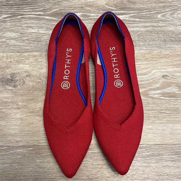 Rothy's Shoes - Rothy’s The Point Flats in Red Size 10.5